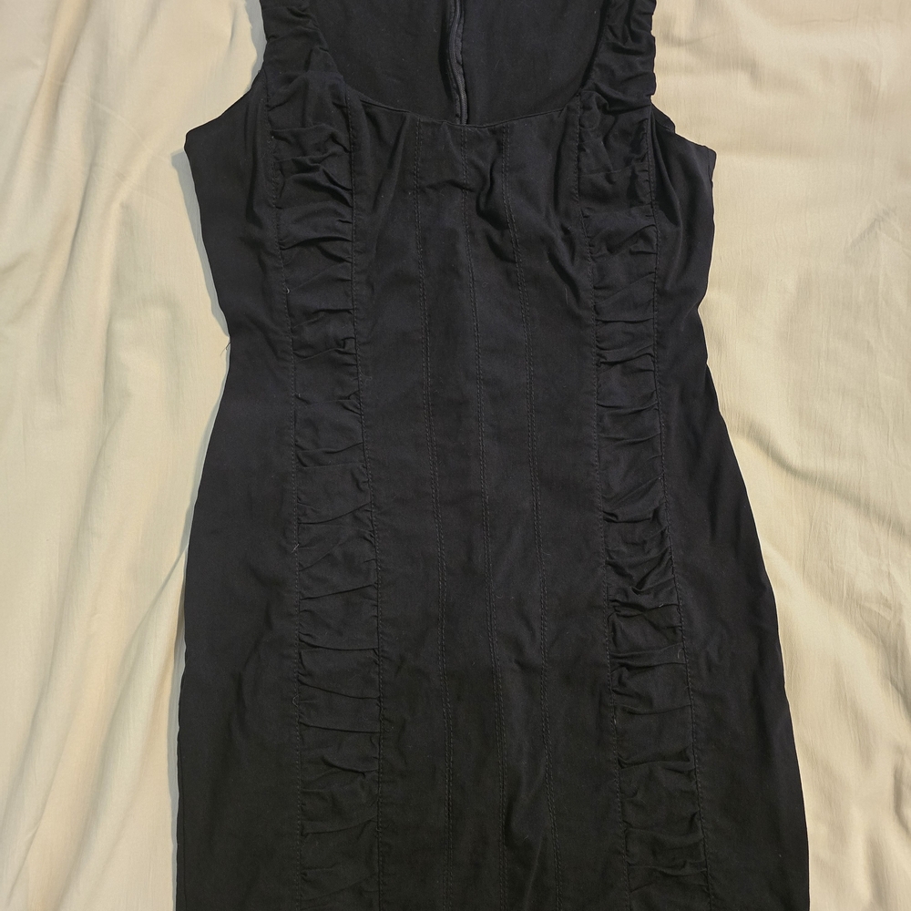 XOXO Black Ruffled Mini Dress